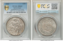 Confederation "Schaffhausen Shooting Festival" 5 Francs 1865 MS63 PCGS, KM-XS8, Richter-1054. 

HID09801242017

© 2020 Heritage Auctions | All Rig...