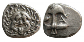 THRACE, Apollonia Pontika. Mid-late 4th century BC. AR Drachm.
