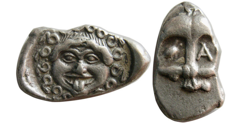 THRACE, Apollonia Pontika. Mid-late 4th century BC. AR Drachm (3.48 gm; 18mm x 1...