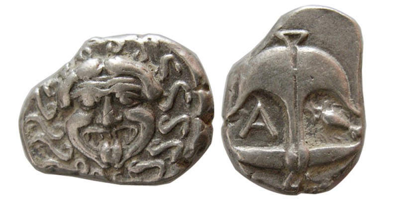 THRACE, Apollonia Pontika. Mid-late 4th century BC. AR Drachm (3.60 gm; 16 mm). ...