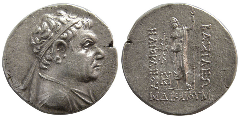BACTRIAN KINGDOM. Heliocles I. ca. 145-130 BC. Silver Tetradrachm (17.03 gm; 30 ...
