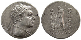 BACTRIAN KINGDOM. Heliocles I. ca. 145-130 BC. Silver Tetradrachm.