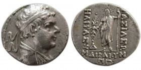 BACTRIAN KINGDOM. Heliocles I. ca. 145-130 BC. Silver Tetradrachm