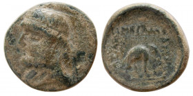 KINGS of PARTHIA. Phraates II (132-127 BC). Æ dichalkous.