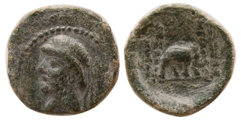 KINGS of PARTHIA. Phraates II. 138-137 BC. Æ Dichalkous (2.52 gm; 15 mm). Ecbata...