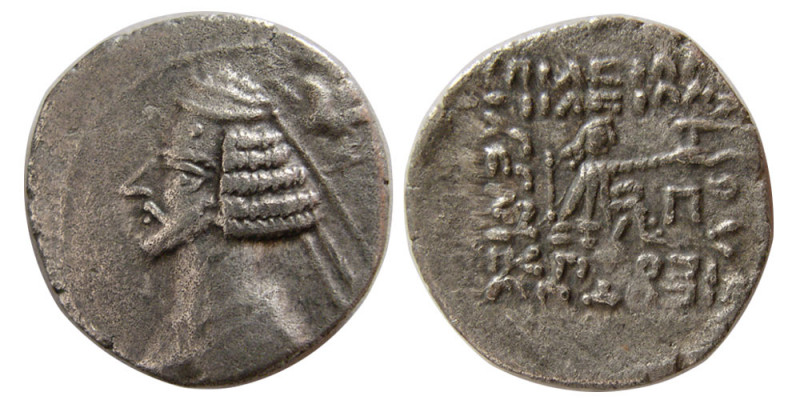 INDO-PARTHIANS. Orodos II. 57-38 BC. AR Drachm (3.14 gm; 18 mm). Margiana mint. ...