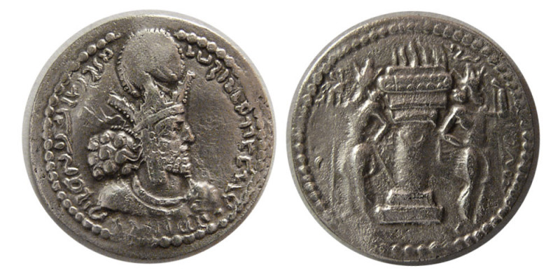 SASANIAN KINGS. Shapur I. AD. 240-272. AR Obol (0.67 gm; 19 mm). Mint I (“Ctesip...