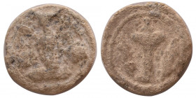 SASANIAN KINGS. Shapur II. (309-379 AD).  PB (Lead) Unit. Rare.