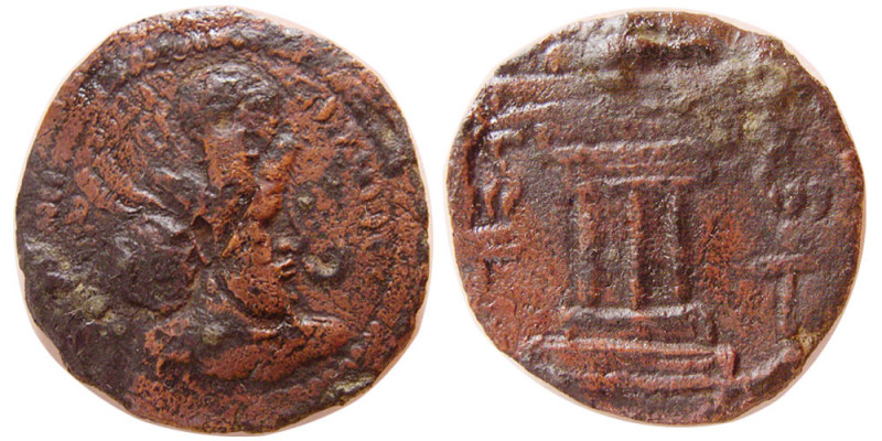 SASANIAN KINGS. Shapur II. AD. 309-379. Æ (8.24 gm; 24 mm). Shapur II bust turni...