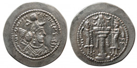 SASANIAN KINGS. Yazdgard I. AD. 399-420.  Silver Drachm. RD (Ray) mint.