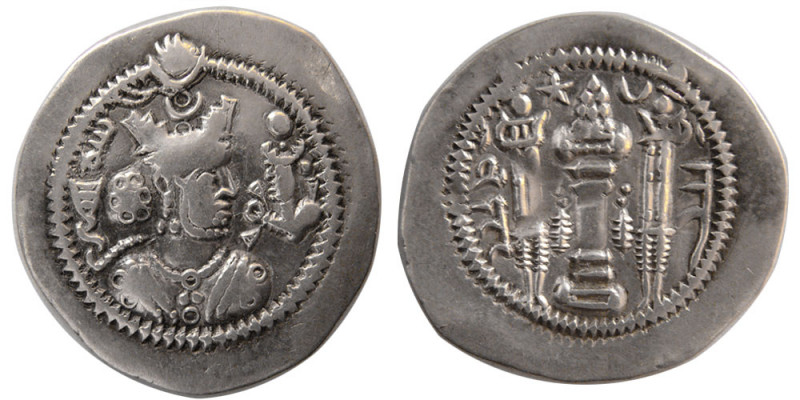 SASANIAN KINGS. Zamasp. AD. 497-499. Silver Drachm (3.98 gm; 28 mm). AI (Airan-S...