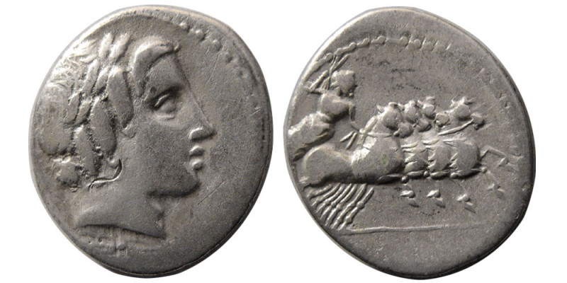 ROMAN REPUBLIC. Gargonius, Vergilius, Ogulmtus. 86 BC. AR Denarius (3.68 gm; 20 ...