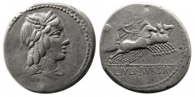 ROMAN REPUBLIC. L Julius Bursio. 85 BC. AR Denarius.