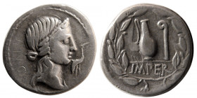 ROMAN REPUBLIC. Q Caesilius Metellus Pius. 81 BC. AR Denarius