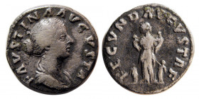 ROMAN EMPIRE. Faustina II (Wife of Marcus Aurelius). AR Denarius.