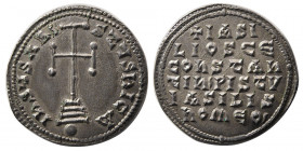 BYZANTINE EMPIRE. Basil I. 867-886 AD. Silver Miliaresion.