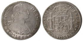 SPANISH COLONIAL. Carolus IIII. Mexico. 1805-J.P. Silver 8 Reales