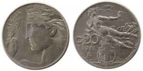 ITALY. 1921. 20 Centisimi Nickel Coin. Choice UNC.