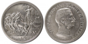 ITALY, Vittorio Emanuele III. 1914. Silver Two (2) Lire.