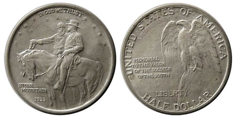UNITED STATES. 1925. Half Dollar. Commemorative. Liberty. Stone Mountain. Choice...
