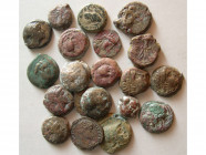 Group Lot of 20 mostly Seleukid Bronzes.