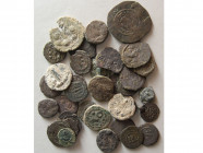 Group Lot of 34 Mostly Sasanian and a few Parthian Bronzes.
