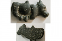 ANCIENT NEAR EAST. Ca. 1500-1000 BC. Black stone Idol Pendent.