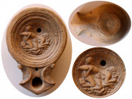 ROMAN EMPIRE. Circa 1st. Century AD. Terracotta Oil Lamp.