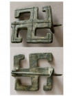 ROMAN EMPIRE. Ca 2nd-3rd. Century AD. Bronze Swastika Fibula.