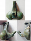 ROMAN EMPIRE. Circa 3rd Century AD. Bronze Phallic Pendent.