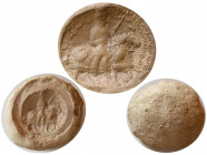 SASANIAN EMPIRE CLAY SEALS; Spahbed Bullae.