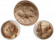 SASANIAN EMPIRE CLAY SEALS; Winged Horse.