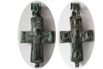 BYZANTINE EMPIRE. Ca 10th-11th. Century AD. Bronze Cross.