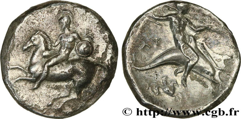CALABRIA - TARAS
Type : Nomos, statère ou didrachme 
Date : c. 302-231 AC. 
Mint...