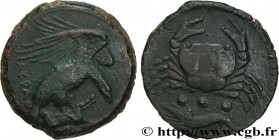 SICILY - AKRAGAS
Type : Tetras 
Date : c. 420-406 AC. 
Mint name / Town : Agrigente, Sicile 
Metal : copper 
Diameter : 19,5  mm
Orientation dies : 6 ...