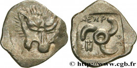 LYCIA - SATRAPS OF LYCIA - MITHRAPATA
Type : Diobole 
Date : c. 380 AC. 
Mint name / Town : Antiphellos, Lycie 
Metal : silver 
Diameter : 13  mm
Orie...