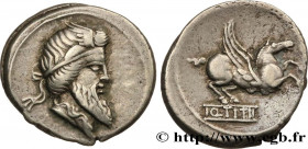 TITIA
Type : Denier 
Date : 90 AC. 
Mint name / Town : Rome 
Metal : silver 
Millesimal fineness : 950  ‰
Diameter : 18,5  mm
Orientation dies : 2  h....