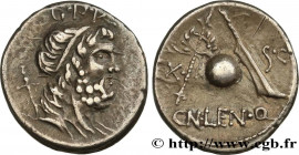 CORNELIA
Type : Denier 
Date : c. 76-75 AC. 
Mint name / Town : Espagne 
Metal : silver 
Millesimal fineness : 950  ‰
Diameter : 19  mm
Orientation di...