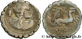 CREPERIA
Type : Denier serratus 
Date : 72 AC. 
Mint name / Town : Rome 
Metal : silver 
Millesimal fineness : 950  ‰
Diameter : 19  mm
Orientation di...