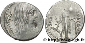 HOSTILIA
Type : Denier 
Date : 48 AC. 
Mint name / Town : Rome 
Metal : silver 
Millesimal fineness : 950  ‰
Diameter : 19,5  mm
Orientation dies : 7 ...