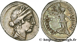 HOSTILIA
Type : Denier 
Date : 48 AC. 
Mint name / Town : Rome 
Metal : silver 
Millesimal fineness : 950  ‰
Diameter : 20  mm
Orientation dies : 1  h...