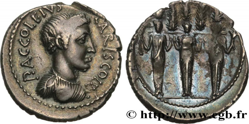 ACCOLEIA
Type : Denier 
Date : 43 AC. 
Mint name / Town : Rome 
Metal : silver 
...