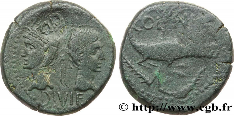 AUGUSTUS and AGRIPPA
Type : Dupondius 
Date : c. 20-14 AC. 
Mint name / Town : N...