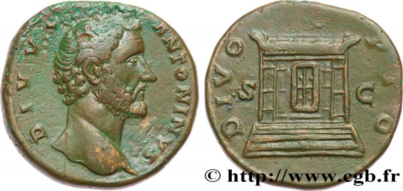 DIVUS ANTONINUS PIUS
Type : Sesterce 
Date : 162 
Mint name / Town : Rome 
Metal...