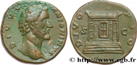 DIVUS ANTONINUS PIUS
Type : Sesterce 
Date : 162 
Mint name / Town : Rome 
Metal : copper 
Diameter : 30  mm
Orientation dies : 12  h.
Weight : 24,56 ...