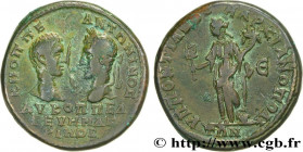 MACRINUS and DIADUMENIAN
Type : Pentassaria 
Date : 217-218 
Mint name / Town : Marcianopolis, Mésie Inférieure 
Metal : copper 
Diameter : 27,5  mm
O...