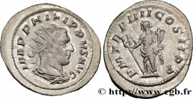 PHILIPPUS
Type : Antoninien 
Date : 247 
Mint name / Town : Rome 
Metal : billon 
Millesimal fineness : 450  ‰
Diameter : 22,5  mm
Orientation dies : ...