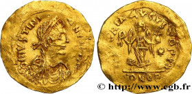 JUSTINIAN I
Type : Tremissis  
Date : 527-565 
Mint name / Town : Constantinople 
Metal : gold 
Millesimal fineness : 1000  ‰
Diameter : 17  mm
Orient...