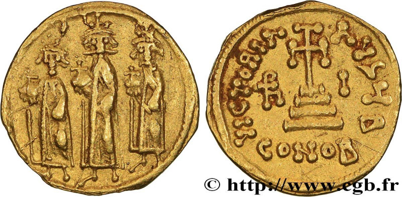 HERACLIUS, HERACLIUS CONSTANTINE and HERACLONAS
Type : Solidus 
Date : 636-637 
...