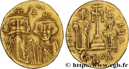 CONSTANS II, CONSTANTINE IV, HERACLIUS and TIBERIUS
Type : Solidus 
Date : 661-663 
Mint name / Town : Constantinople 
Metal : gold 
Diameter : 20  mm...